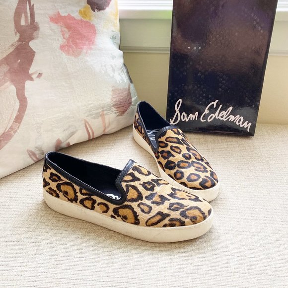 sam edelman leopard slip ons